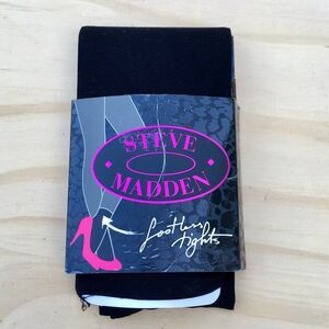 STEVE‎ Madden Brand Sweater Knit Footless Tights, Women's, Black, SIZE. One NEW